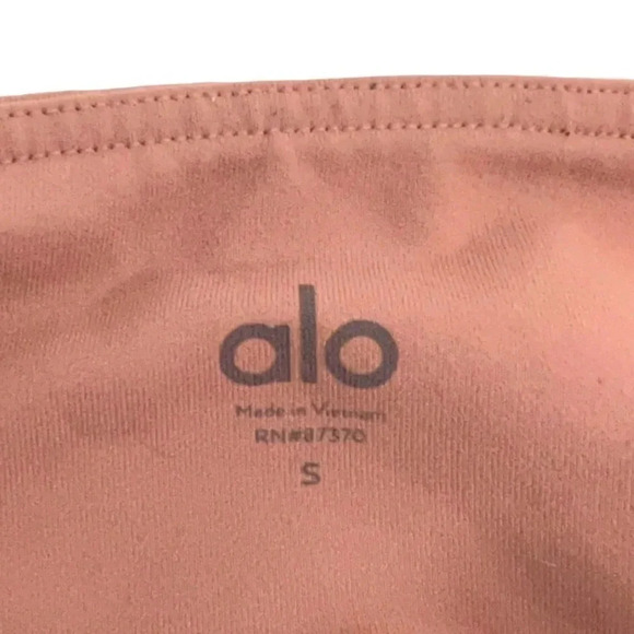 Alo Yoga Ultimate High Waisted Stripe Mesh Leggings Pink Rosewater Athletic S - Picture 8 of 10